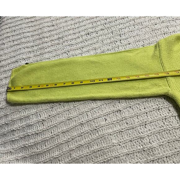 Pure Handknit for Fresh Produce Sweater Funky Buttons Womens XS Small Chartreuse - Picture 3 of 9